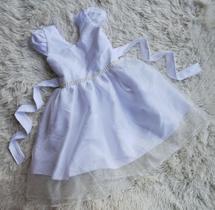 Vestido Menina Infantil Tule Branco