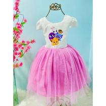 Vestido Menina Infantil Tule Super Luxo Bolofofo Vestido Menina Infantil Tule Super Luxo Bolofofo