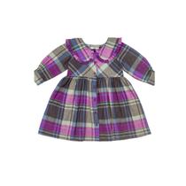Vestido Menina Infantil Xadrez Manga Longa Papilloo Vestido Menina Infantil Xadrez Manga Longa Papilloo