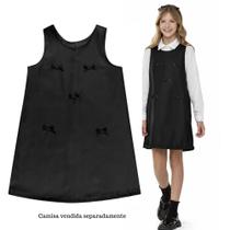 Vestido Menina Juvenil Mod.me em Couro na cor Preta Tamanho:18 Vestido Menina Juvenil Mod.me em Couro na cor Preta Tamanho:18