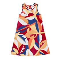Vestido Menina Kyly em Meia Malha Vermelho Estampada