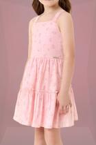 Vestido Menina Marias Linho Leve Estampa de Flores Somnii Vestido Menina Marias Linho Leve Estampa de Flores Somnii