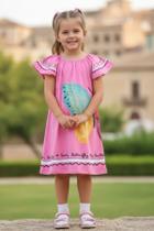 Vestido Menina Poly Flex Touch Cotton Estampa Detalhe Strass Rovi Kids Vestido Menina Poly Flex Touch Cotton Estampa Detalhe Strass Rovi Kids