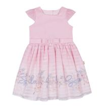 Vestido Menina Tecido Chiffon Estampado Paraiso Verão 15596