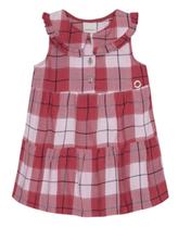 Vestido menina xadrez gola babado em viscose - carinhoso 1 Vestido menina xadrez gola babado em viscose - carinhoso 1