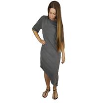 Vestido Mid Bico Estonado WSS Brasil Chumbo