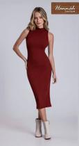 Vestido Mid Canelado