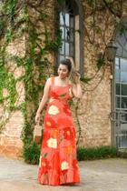 Vestido mid estampado abertura lateral Vestido mid estampado abertura lateral