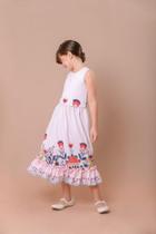 Vestido Mid Flores Vermelhas Vestido Mid Flores Vermelhas