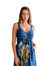 Vestido mid trapezio indiano estampado disponivel em varias cores GE00265 Vestido mid trapezio indiano estampado disponivel em varias cores GE00265