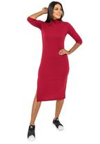 Vestido Midi Adamas Manga 3/4