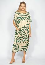 Vestido Midi Amazonia Vital Malha Amplo Bambu Verde