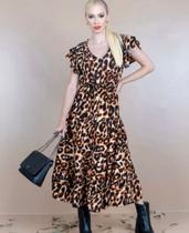 Vestido Midi Animal Print