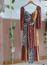 Vestido Midi Animal Print Vestido Midi Animal Print