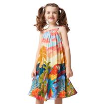 Vestido Midi Aquarela infanto teen Camu Camu Vestido Midi Aquarela infanto teen Camu Camu