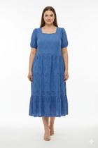 Vestido Midi Azul em Laise