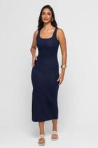 Vestido Midi Basic Confort Blue Doct