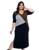 Vestido Midi Bloc Collor Vestido Midi Bloc Collor