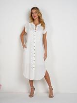 Vestido Midi Branco Feminino Vestido Midi Branco Feminino