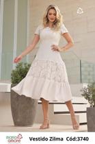 Vestido midi branco tamanho G Vestido midi branco tamanho G