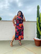 Vestido Midi Canelado com Alças Doce de Banana