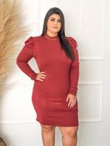 Vestido midi canelado