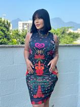 Vestido Midi Canelado Samba