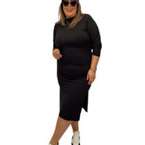 Vestido Midi Canelado Valeria Vestido Midi Canelado Valeria
