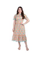 Vestido Midi Casual Lese Algodão Soltinho Moda Envangélica Vestido Midi Casual Lese Algodão Soltinho Moda Envangélica