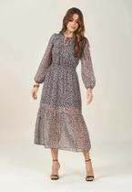 Vestido Midi Chiffon Doce Trama