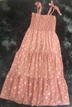 Vestido midi cós lastex tam. m rose