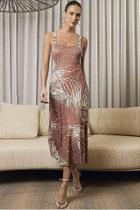 Vestido Midi de Alça em Malha Creponada Miravest - Estilo e Conforto