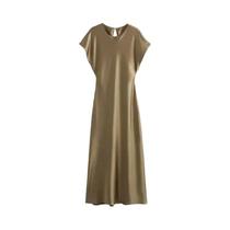 Vestido Midi De Cetim Elegante Para Mulheres, Vestido Longo Chic Para Festas Noturnas