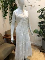 Vestido Midi de Laise Indiano Off white- Palak Vestido Midi de Laise Indiano Off white- Palak