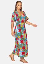 Vestido Midi de Viscose Estampado