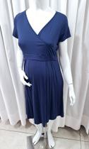 Vestido Midi Decote Transpassado Gestante Emma Fiorezzi Vestido Midi Decote Transpassado Gestante Emma Fiorezzi