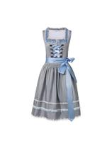 Vestido Midi Dirndl Rosa E Azul Para Mulheres Com Avental Para Oktoberfest, Vestido Alemão