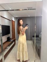 Vestido midi donna lua amarelo