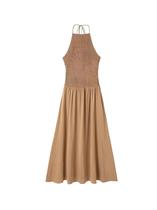 Vestido Midi Drapeado Feminino - Sem Mangas, Cintura Fina, Viscose, Estilo Casual e Sexy