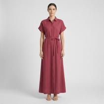 Vestido Midi Dudalina Chemise Ou26 Rosa Feminino