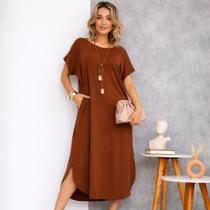 Vestido Midi Elegante Feminino Conforto, Estilo e Caimento Perfeito
