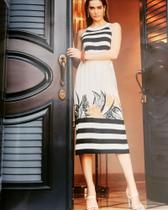 Vestido MIDI em crepe Tam 42