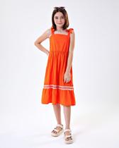 Vestido midi em tecido algodão passion Vestido midi em tecido algodão passion