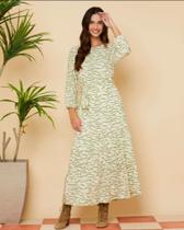 Vestido Midi Estampa Zebra Vestido Midi Estampa Zebra