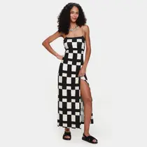 Vestido Midi Farm Sonho Gráfico Vestido Midi Farm Sonho Gráfico