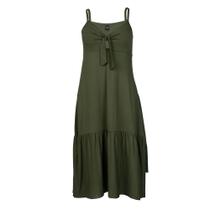 Vestido Midi Feminino Feliny Amarração Verde Vestido Midi Feminino Feliny Amarração Verde