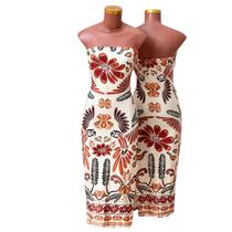 Vestido Midi Feminino Hadassa sem alça Jardim Exótico Claro Vestido Midi Feminino Hadassa sem alça Jardim Exótico Claro