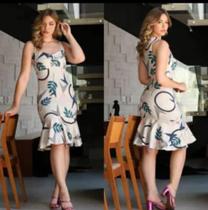 Vestido MIDI FEMININO NEOPRENE