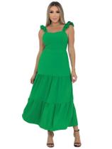 Vestido Midi Feminino Rodado Com Bojo Elastex Costas Regata Vestido Midi Feminino Rodado Com Bojo Elastex Costas Regata
