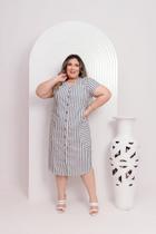 Vestido Midi Feminino Slim e Plus